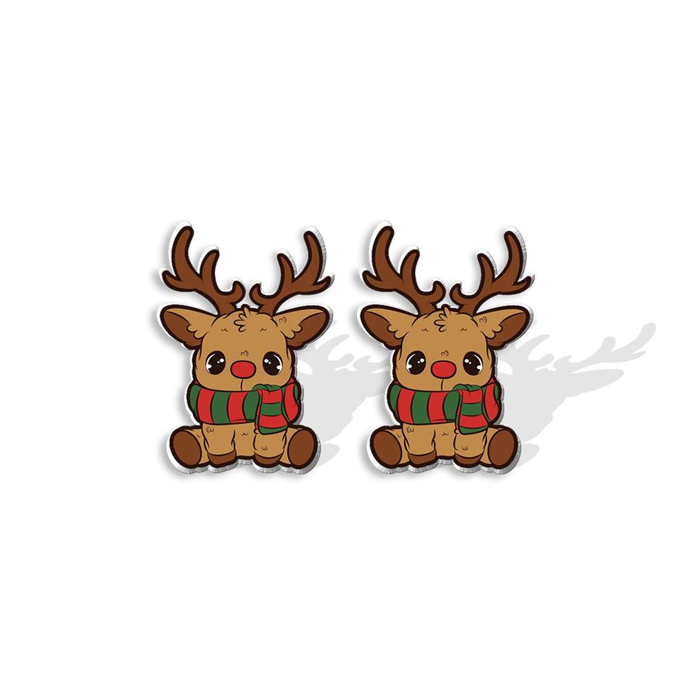 Wholesale Christmas Biscuit Man Elk Resin Earrings
